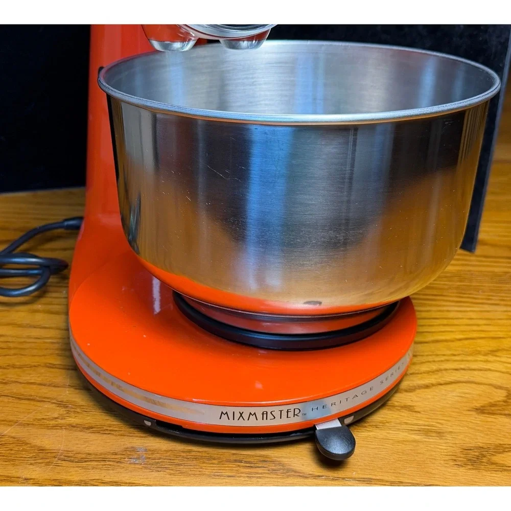 Sunbeam Mixmaster Heritage Series Stand Mixer: Orange 350W, 12 Speed, WORKS